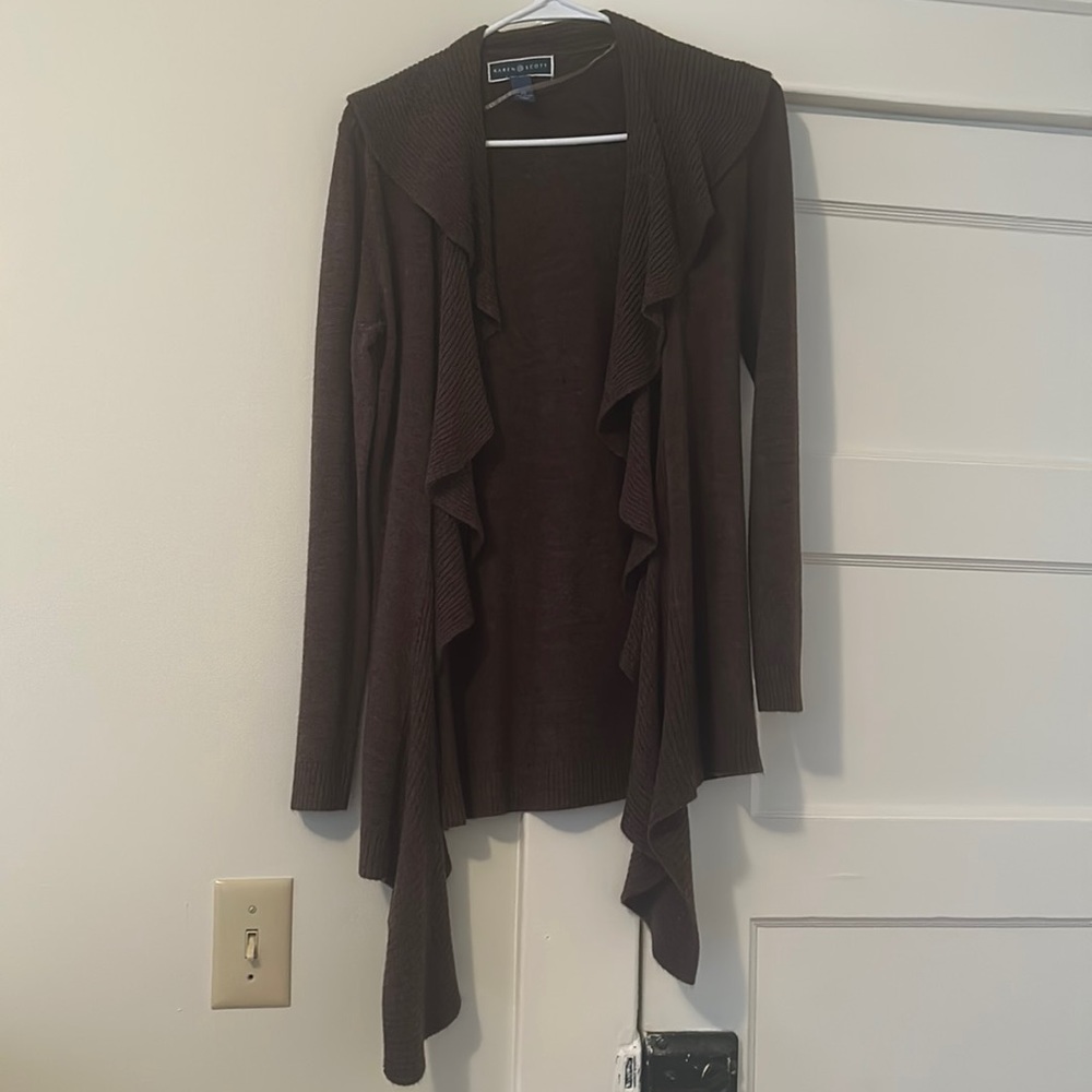Karen Scott Asymmetrical Cardigan